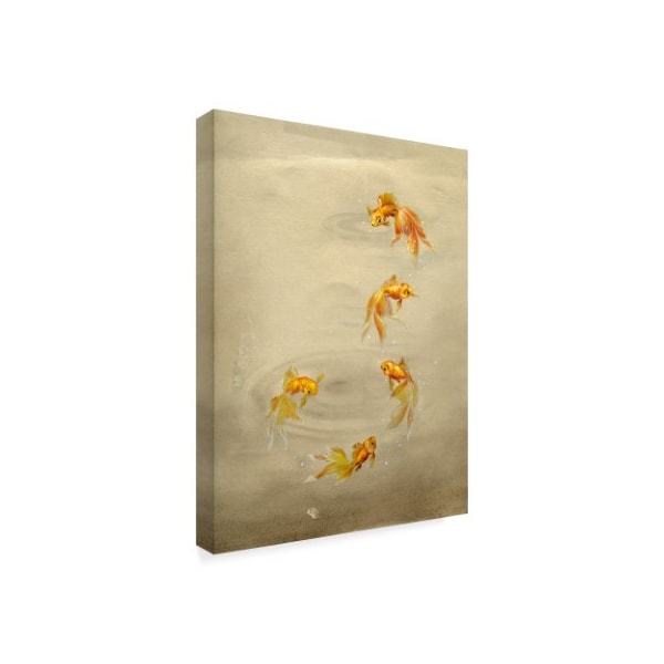 Peggy Harris 'Glittering Goldfish' Canvas Art,24x32